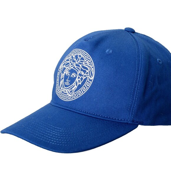 Versace Medusa Logo Print Royal Blue Baseball Cap Hat size 58